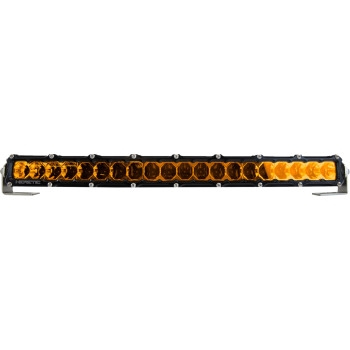 Heretic Studio - Heretic Studio 6-Series Light Bar - 20in. (22in. x 2in. x 1.5in.) - Black Spot Light with Amber Lens - 52005