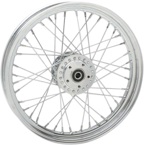 Drag Specialties - Drag Specialties Laced 40 Spoke Front Wheel - 19x2.15 - Chrome (Single/Dual Disc) - 64365