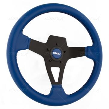 Grant - Grant Vinyl Steering Wheel - Black/Blue - 8526