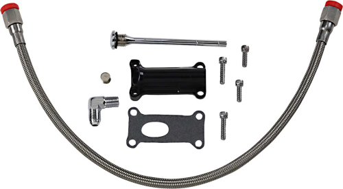 Drag Specialties - Drag Specialties Engine Oil Spout Kits - Black - 0710-0258