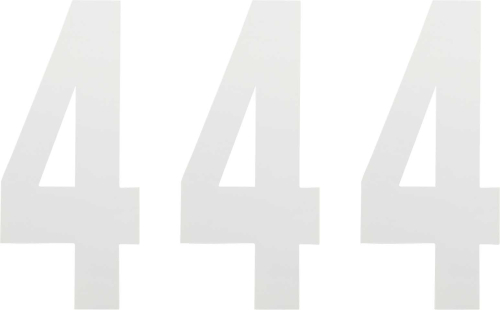 Factory Effex - Factory Effex Standard Numbers 8in. - White - No. 4 - 02-4484