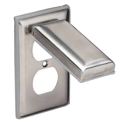 Marinco - Marinco Stainless Steel Cover f/Duplex Receptacle w/Lift Lid
