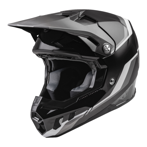 Fly Racing - Fly Racing Visors for Formula CC Helmets - YL/Sm - Driver Black/Charcoal/White - 73-47112S