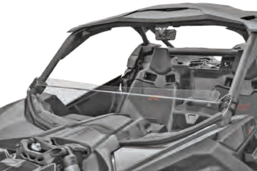 Spike Powersports - Spike Powersports Half Windscreen - Clear - 77-2350