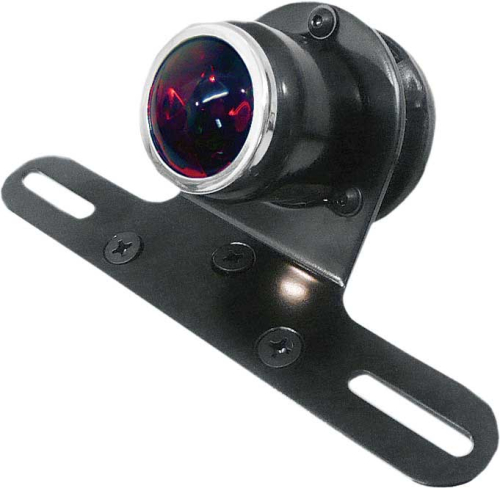 HardDrive - HardDrive Retro Style Tail Light with License Plate Bracket - 1.5in. O.D. Red Lens - 20-5512K