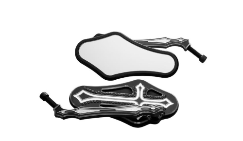 Precision Billet - Precision Billet Dark Side Billet Mirror - Chrome - 6in. x 3in. x 3/4in. - DRK-520-ALL-CHR
