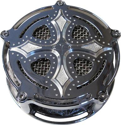 Precision Billet - Precision Billet Dark Side Billet Air Cleaner - Chrome - DRK-210-3H-CHR
