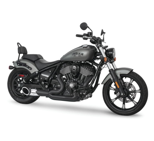 Freedom Performance - Freedom Performance Turnout 2-into-1 Exhaust System for Chief - Combo Black/Contrast Black Tip - IN00385