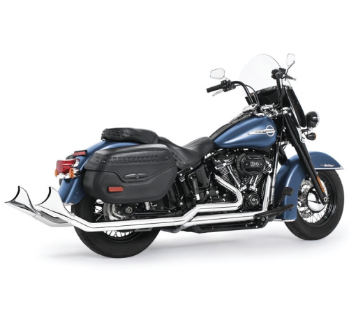 Freedom Performance - Freedom Performance Tuck-N-Under Upsweep Exhaust - Chrome - Sharktail - HD00930