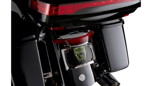 Ciro - Ciro Latitude Lightstrike Taillights with License Plate Holder - Chrome/Red Lens - 40473
