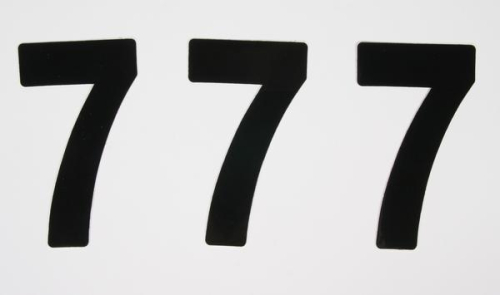 Factory Effex - Factory Effex Mini Pro Number 4in. - No.7 - Black - FX04-2577