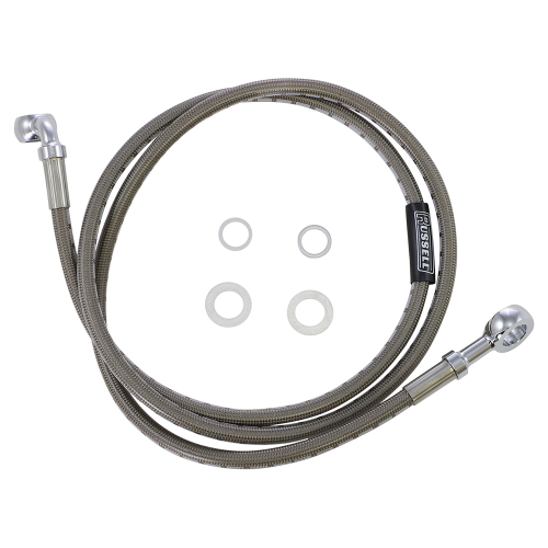 Russell - Russell Braided Front Brake Line Kit - 44in. Upper Length - Stainless - R08746DS