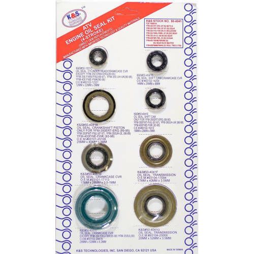 K&S Technologies - K&S Technologies Engine Oil Seal Kit - 50-4041