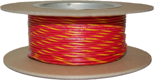 Namz - Namz 100-Foot OEM Color Wire Spool - 20 Gauge - Red/Yellow Stripe - NWR-24-100-20