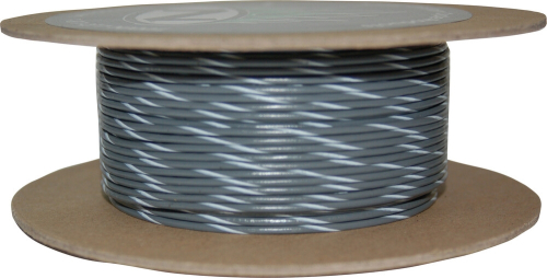 Namz - Namz 100-Foot OEM Color Wire Spool - 20 Gauge - Gray/White Stripe - NWR-89-100-20