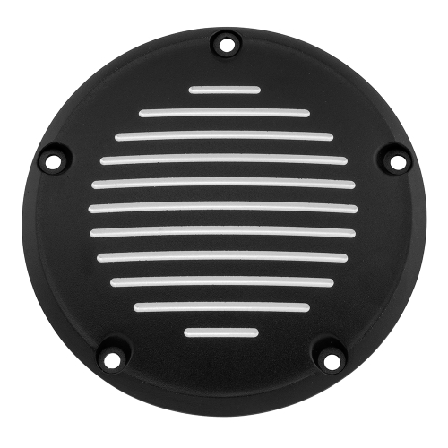 Bikers Choice - Bikers Choice Domed Derby Cover - Grooved Black - 302823
