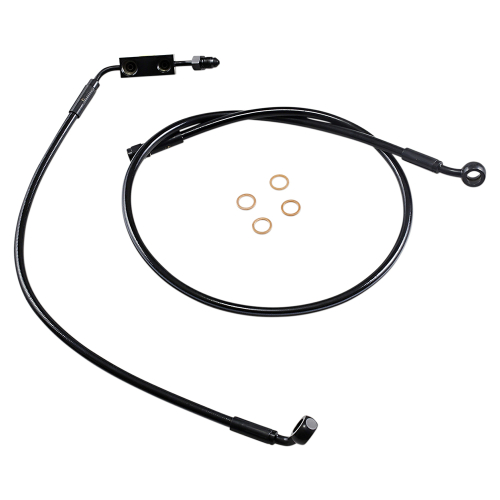 Magnum - Magnum Black Coated XR Stainless Front Brakeline Kit with Black Fittings - 33in. Total Length - SBB1325-33