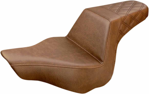 Saddlemen - Saddlemen Step-Up Rear LS Seat - Brown Smooth - 813-27-173BR