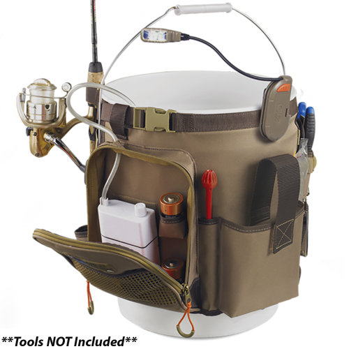 Wild River - Wild River RIGGER 5 Gallon Bucket Organizer w/Light, Plier Holder & Retractable Lanyard