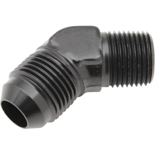 Russell - Russell -8 AN 3/8in. NPT 45 Degree Flare to Pipe Adapter - Black - R60963
