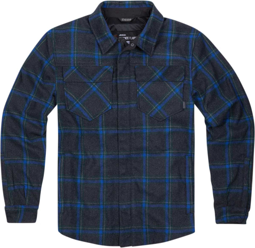 Icon - Icon Upstate Riding Flannel Shirt - 2820-5371 - Blue - 4XL