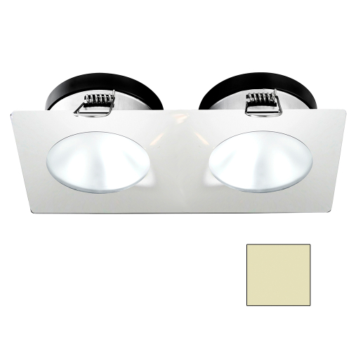 I2Systems Inc - i2Systems Apeiron A1110Z - 4.5W Spring Mount Light - Double Round - Warm White - White Finish