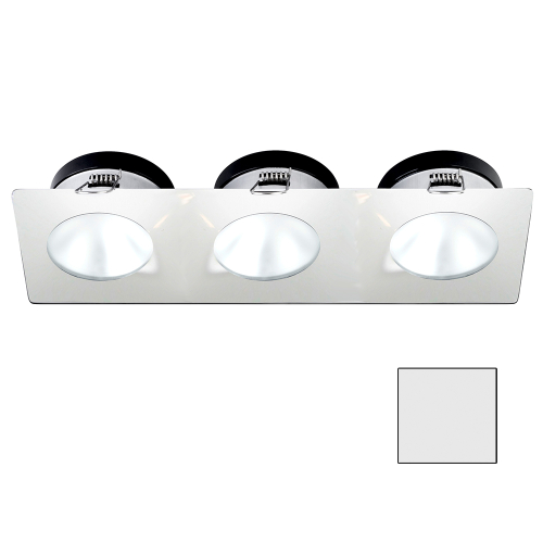 I2Systems Inc - i2Systems Apeiron A1110Z - 4.5W Spring Mount Light - Triple Round - Cool White - White Finish