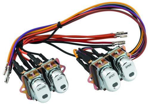 Twin Power - Twin Power Inner Fairing Switches - 4X Spot/Spkr/Cruise/ACC - Chrome - 370976