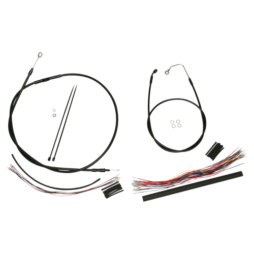 Magnum - Magnum Black Vinyl XR Handlebar Installation Kit with Black Fittings for 15-17in. Ape - 486362