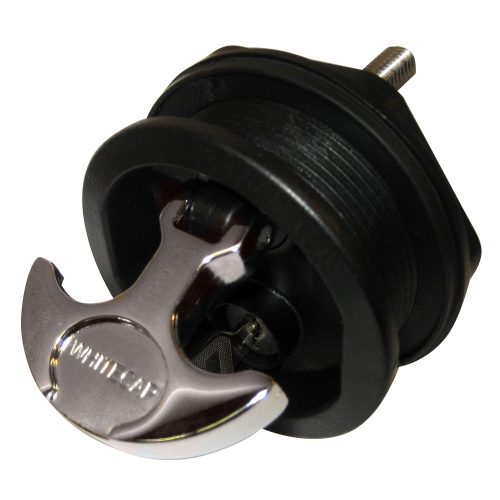Whitecap - Whitecap T-Handle Latch - Chrome Plated Zamac/Black Nylon - Locking - Freshwater Use Only