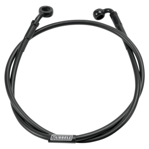 Russell - Russell Pro Swivel Universal Brake Hose - Black - 7/16in.,35 Degree,Upper Banjo - 40in. Length - R08971BC