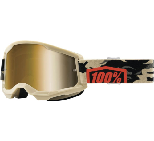 100% - 100% Strata 2 Kombat Goggles - 50028-00007 - Kombat / True Gold Lens - OSFM
