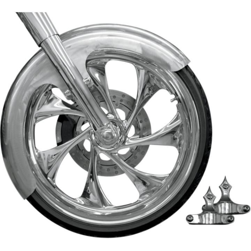 RC Components - RC Components Front Fender Kit for 23in. Wheel - Builder Cut - Chrome Adapters - FNDRKT23