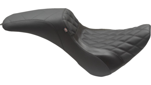 Mustang - Mustang Tripper Fastback Seat - Double Diamond - Black - 75152