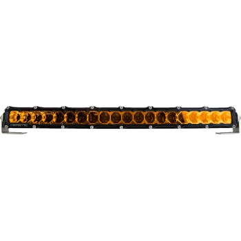 Heretic Studio - Heretic Studio 6-Series Light Bar - 20in. (22in. x 2in. x 1.5in.) - Black Flood Light with Amber Lens - 52006