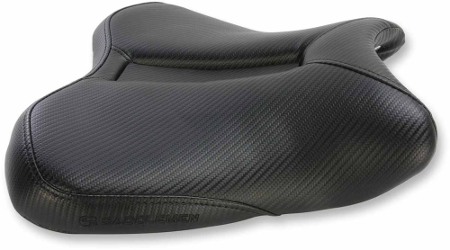 Saddlemen - Saddlemen Gel-Channel Track - CF One-Piece Solo Seat with Rear Cover - 0810-Y148