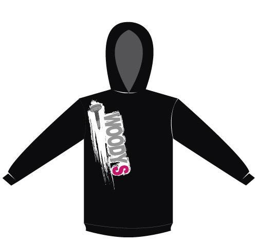 Woodys - Woodys Gulla Zip Womens Hoodies - 302-WGULLA-L - Black - Large
