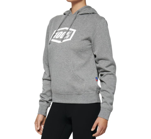 100% - 100% Icon Womens Hoody - 20031-00004 - Heather Gray - Small
