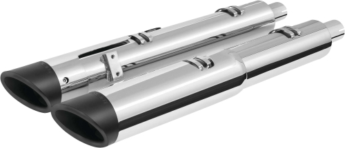 Freedom Performance - Freedom Performance 2-Step Slip-ons for Indian - Chrome w/Pitch Black Slash Tip - IN00245