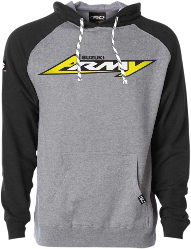 Factory Effex - Factory Effex Suzuki Army Pullover Hoody - 23-88404 - Black/Heather - Large