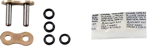 EK Chain - EK Chain Rivet Connecting Link for 530 SROZ2 Series O-Ring Chain - Gold - 530SROZ2-MLJ/G