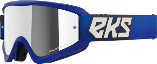 EKS Brand - EKS Brand GOX Flat Out Mirror Goggles - Silver Lens - 067-60535 - Royal Blue - OSFA