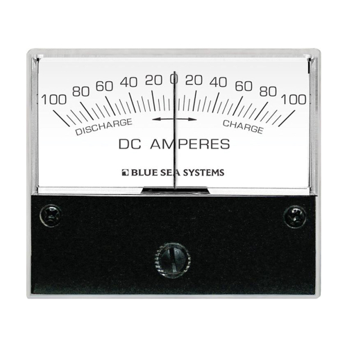 Blue Sea Systems - Blue Sea 8253 DC Zero Center Analog Ammeter - 2-3/4" Face, 100-0-100 Amperes DC