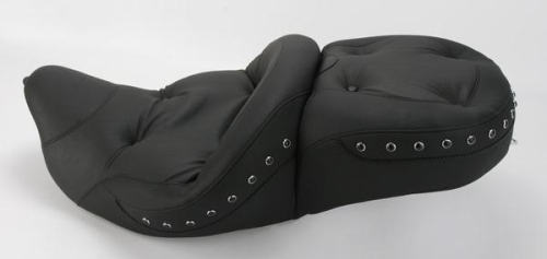 Mustang - Mustang Super Touring One-Piece Regal Seat with Receiver - Black Studs - 79606