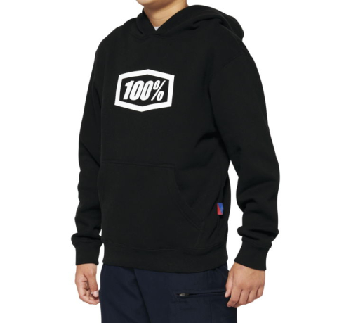 100% - 100% Icon Youth Hoody - 20030-00000 - Black - Small