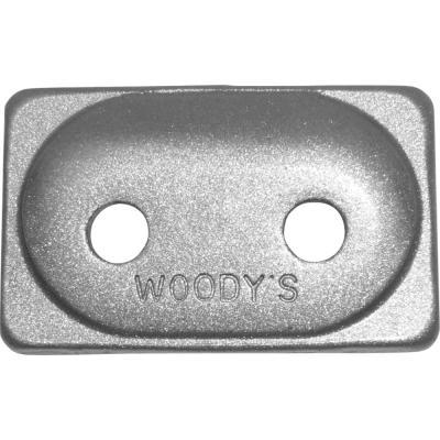 Woodys - Woodys Angled Double Digger Aluminum Backing Plates - 5/16in. - Natural (48pk.) - ADA2-3775-B