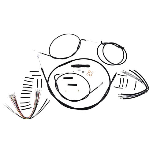 Magnum - Magnum Black XR Handlebar Installation Kit with Black Fittings for 12-14in. Ape - 486251
