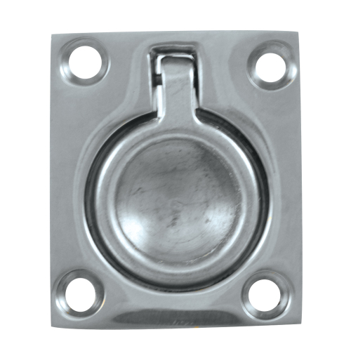 Whitecap - Whitecap Flush Pull Ring - CP/Brass - 1-1/2" x 1-3/4"