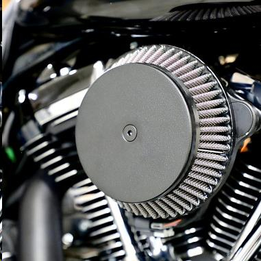 LA Choppers - LA Choppers Plain Cover Big Air Cleaner - Black - LA-2392-02B