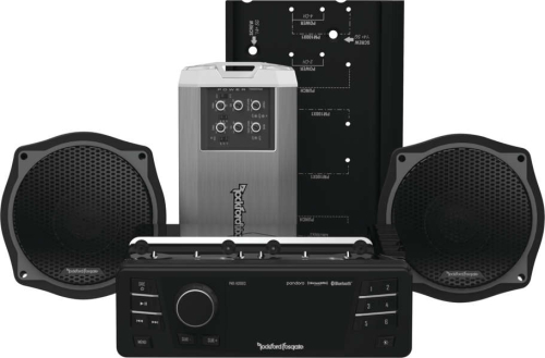 Rockford Fosgate - Rockford Fosgate Source Unit, 2-speaker & Amp Kit For Street Glide - HD9813SG-STAGE2